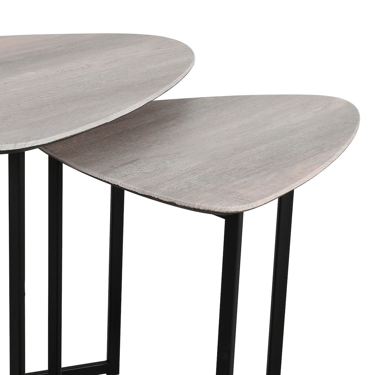 Dar Lighting Mibello Light Oak Effect Nested Side Tables