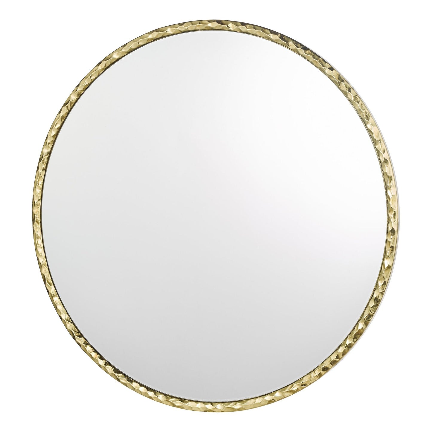 Dar Lighting Jinelle Textured Gold Frame 80cm Round Mirror
