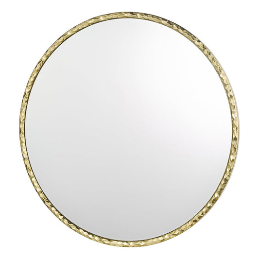 Dar Lighting Jinelle Textured Gold Frame 80cm Round Mirror