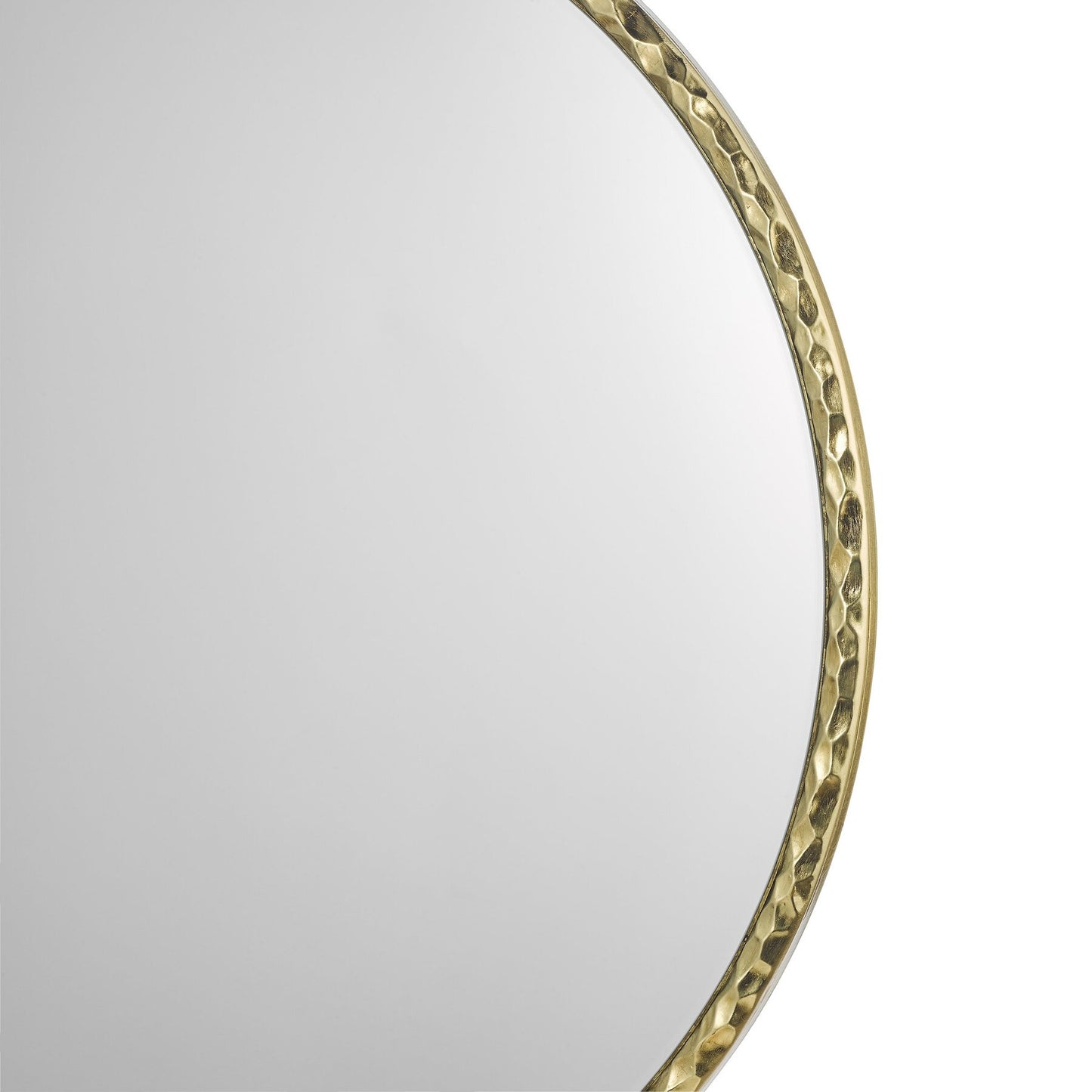 Dar Lighting Jinelle Textured Gold Frame 80cm Round Mirror