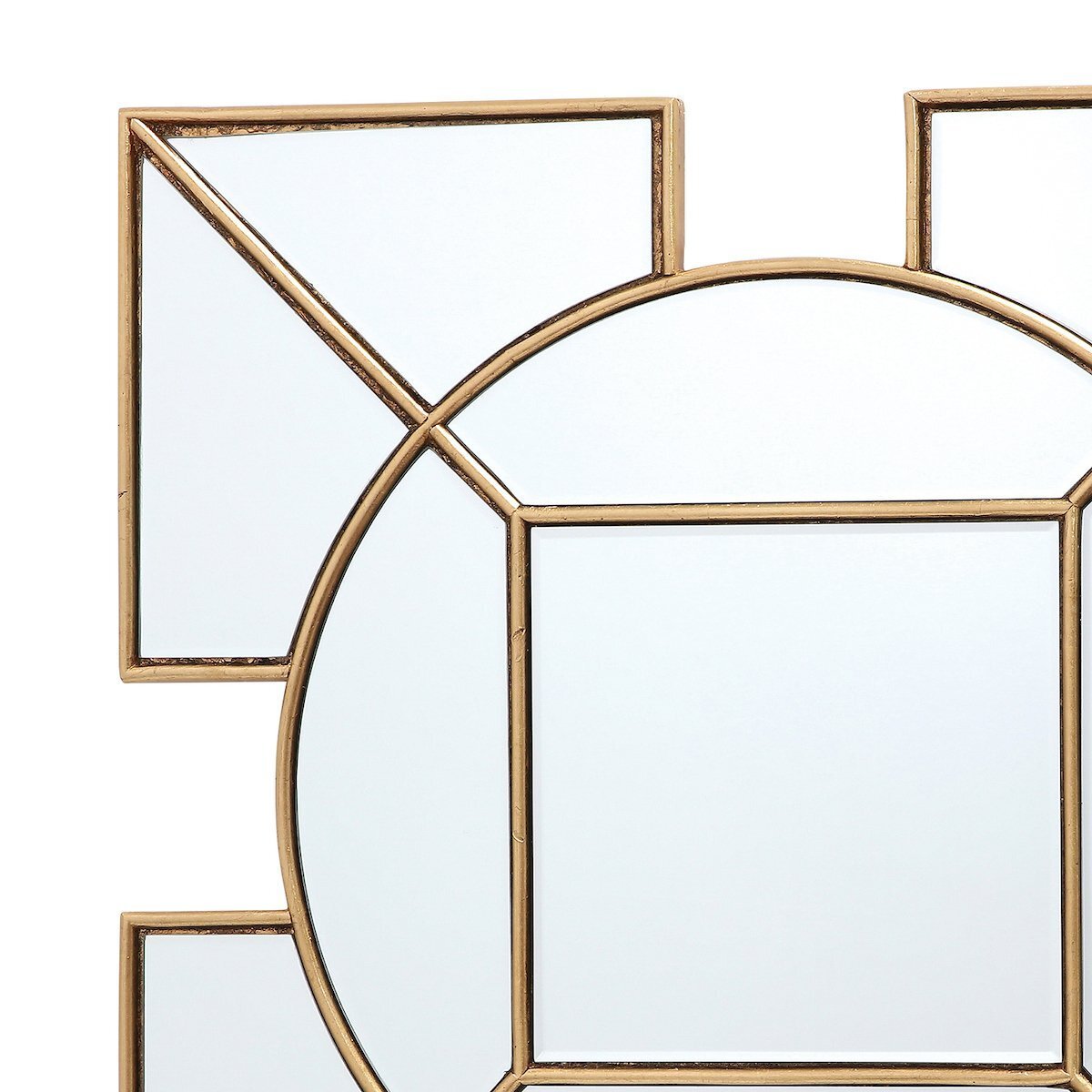 Dar Lighting Lyshia Gold Foil Detail 60cm Square Mirror