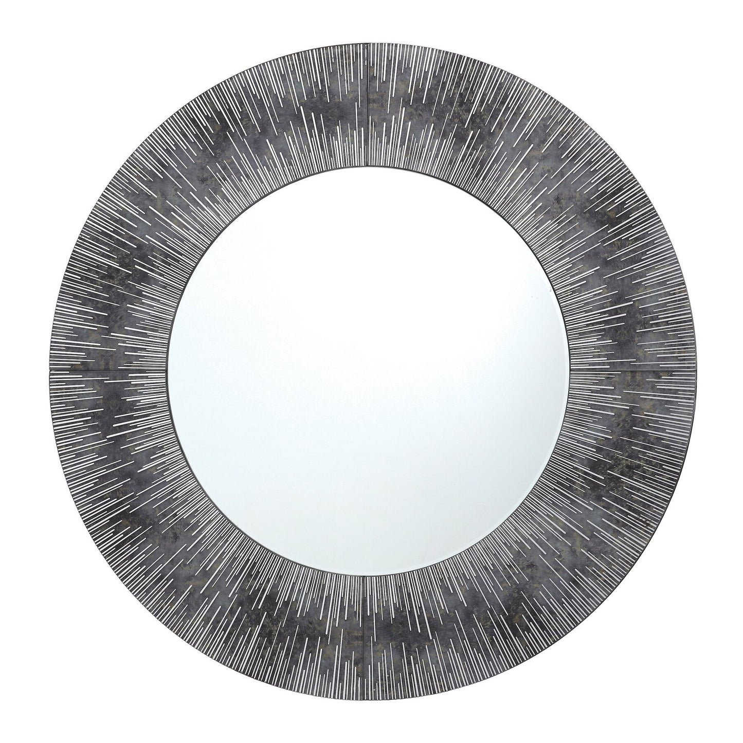 Dar Lighting Neome Purple/Grey Frame 80cm Round Mirror