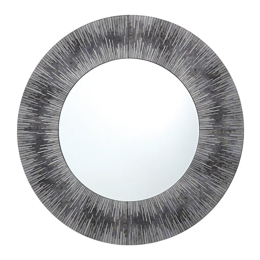 Dar Lighting Neome Purple/Grey Frame 80cm Round Mirror