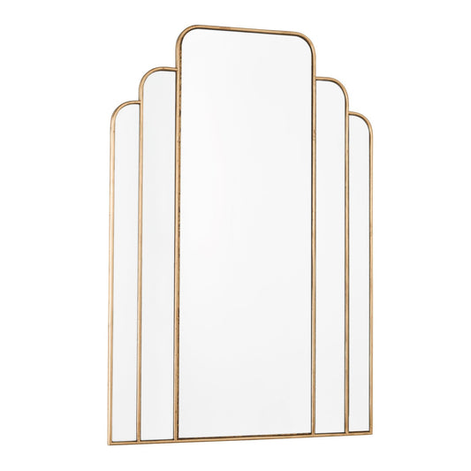 Dar Lighting Skovgaard Gold Detail 90x60cm Rectangle Mirror