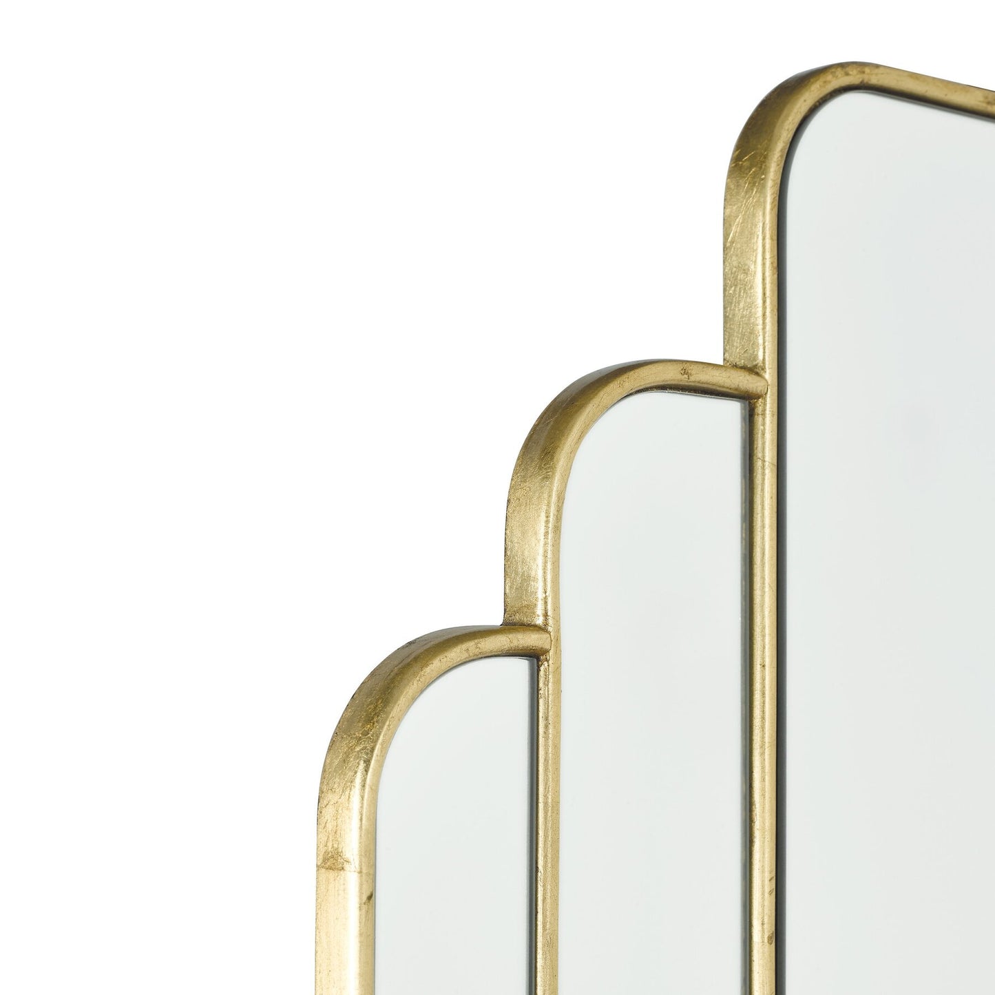 Dar Lighting Skovgaard Gold Detail 90x60cm Rectangle Mirror