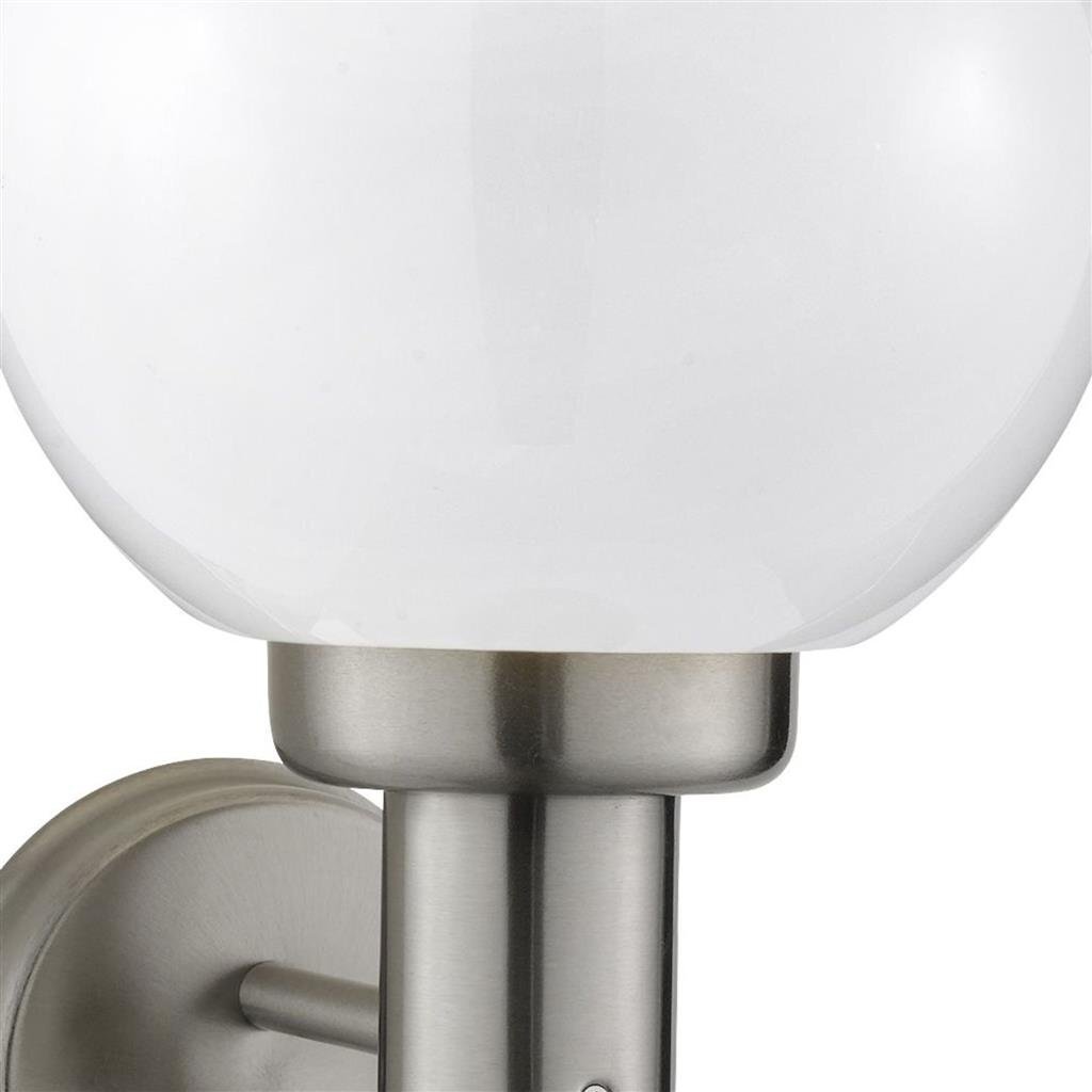 Searchlight Orb Outdoor White & Stainless Steel Wall Light