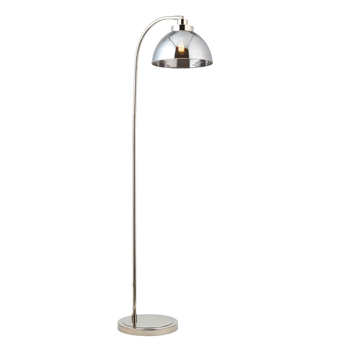 Endon Caspa Nickel & Mirrored Glass Floor Lamp