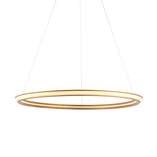 Vesilo Lighting Halo Satin Gold LED Ring Pendant