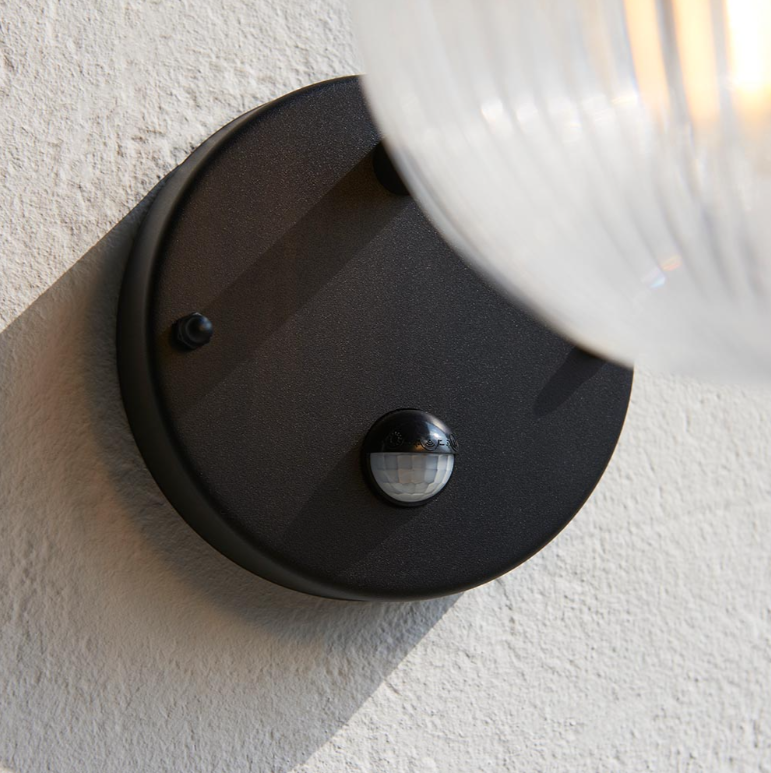 Endon Eldon Black Outdoor PIR Wall Light