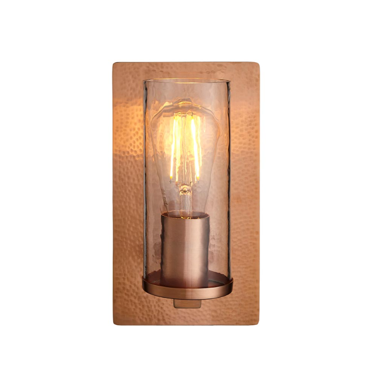 Vesilo Lighting Forge Hammered Copper Wall Light