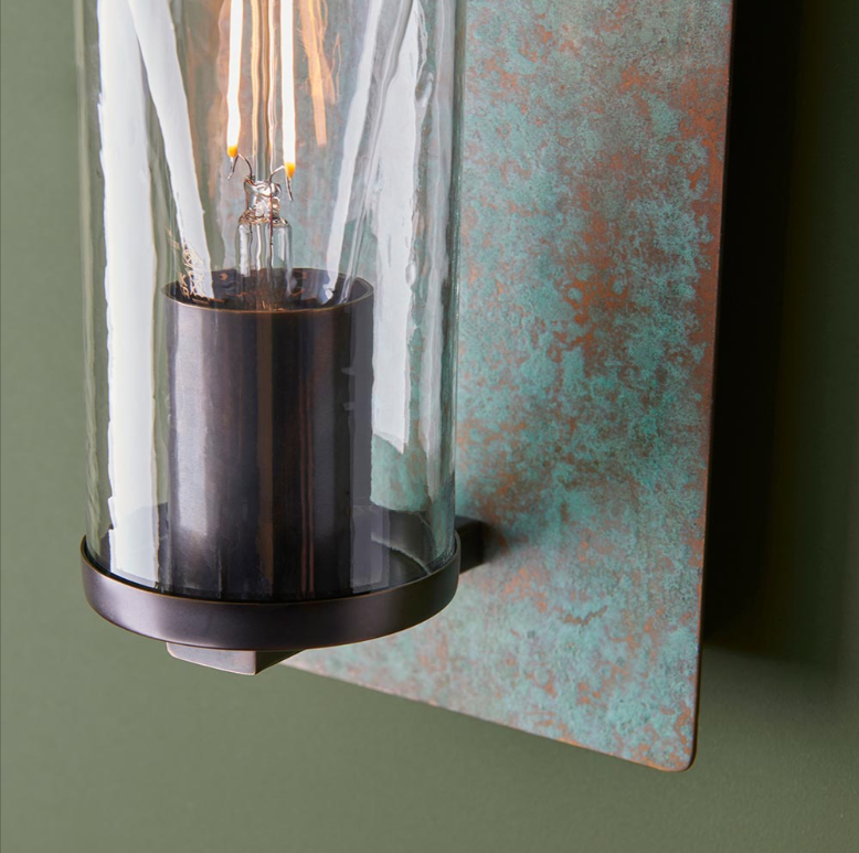 Vesilo Lighting Forge Verdigris Bronze Wall Light