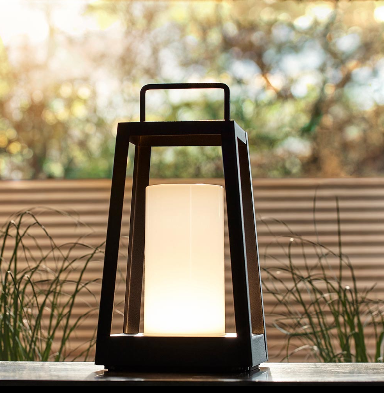 Endon Tallow Black Outdoor Rechargeable IP44 Table Lamp