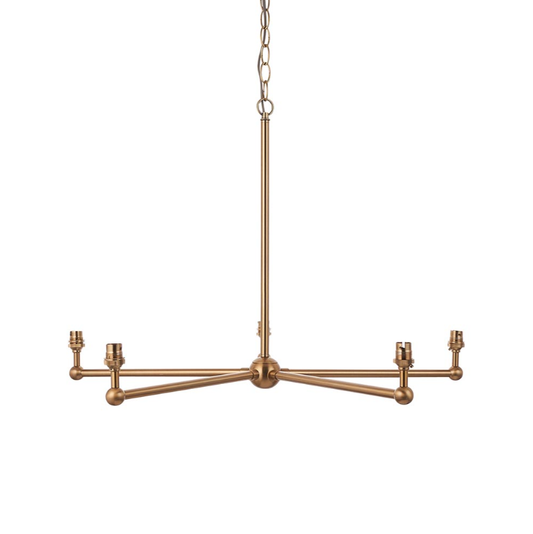 Endon Santiago 5 Light Brass Straight Pendant (Fitting Only)