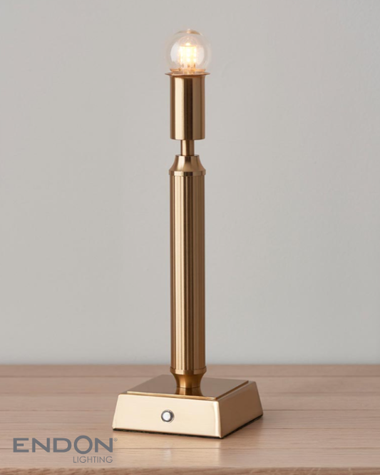 Endon Trobridge Brass Rechargeable Table Lamp Base Only