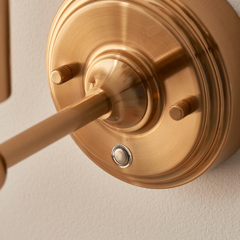 Endon Burley Brass Rechargeable Wall Light