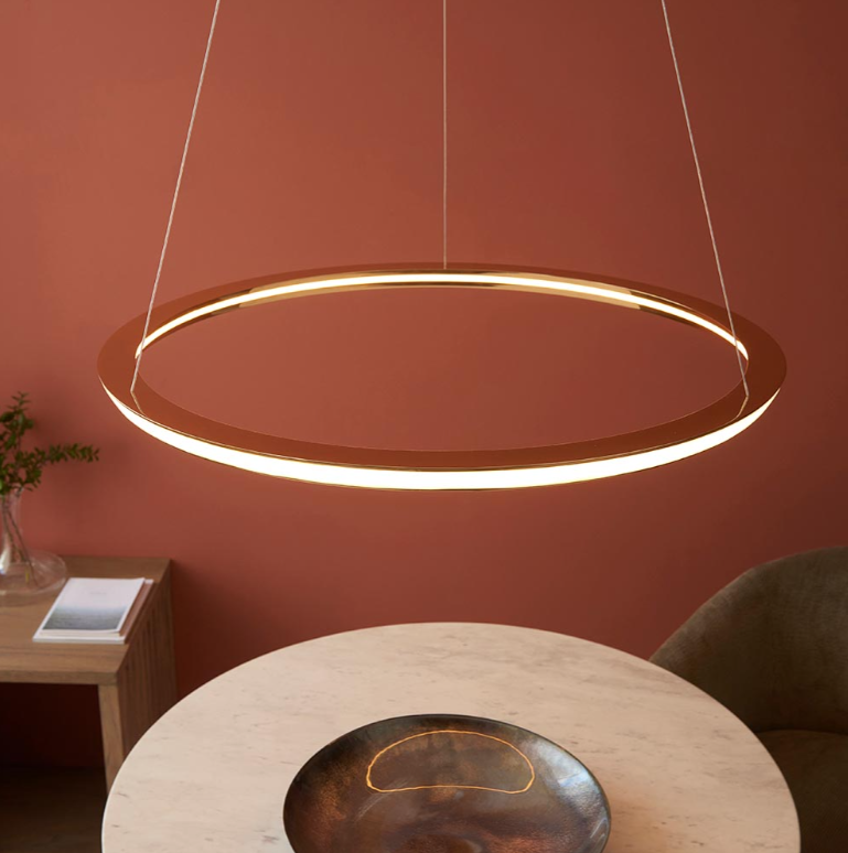 Vesilo Lighting Staten French Gold LED Ring Pendant