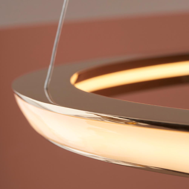 Vesilo Lighting Staten French Gold LED Ring Pendant
