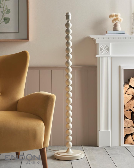 Endon Higgledy Almond White Floor Lamp Base Only