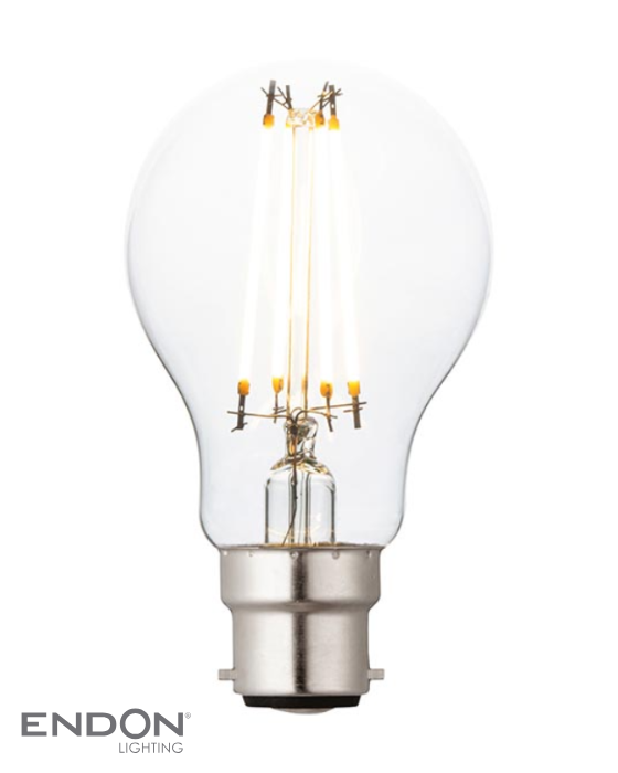 Endon B22 LED Warm White Filament GLS Bulb (Non-dimmable)