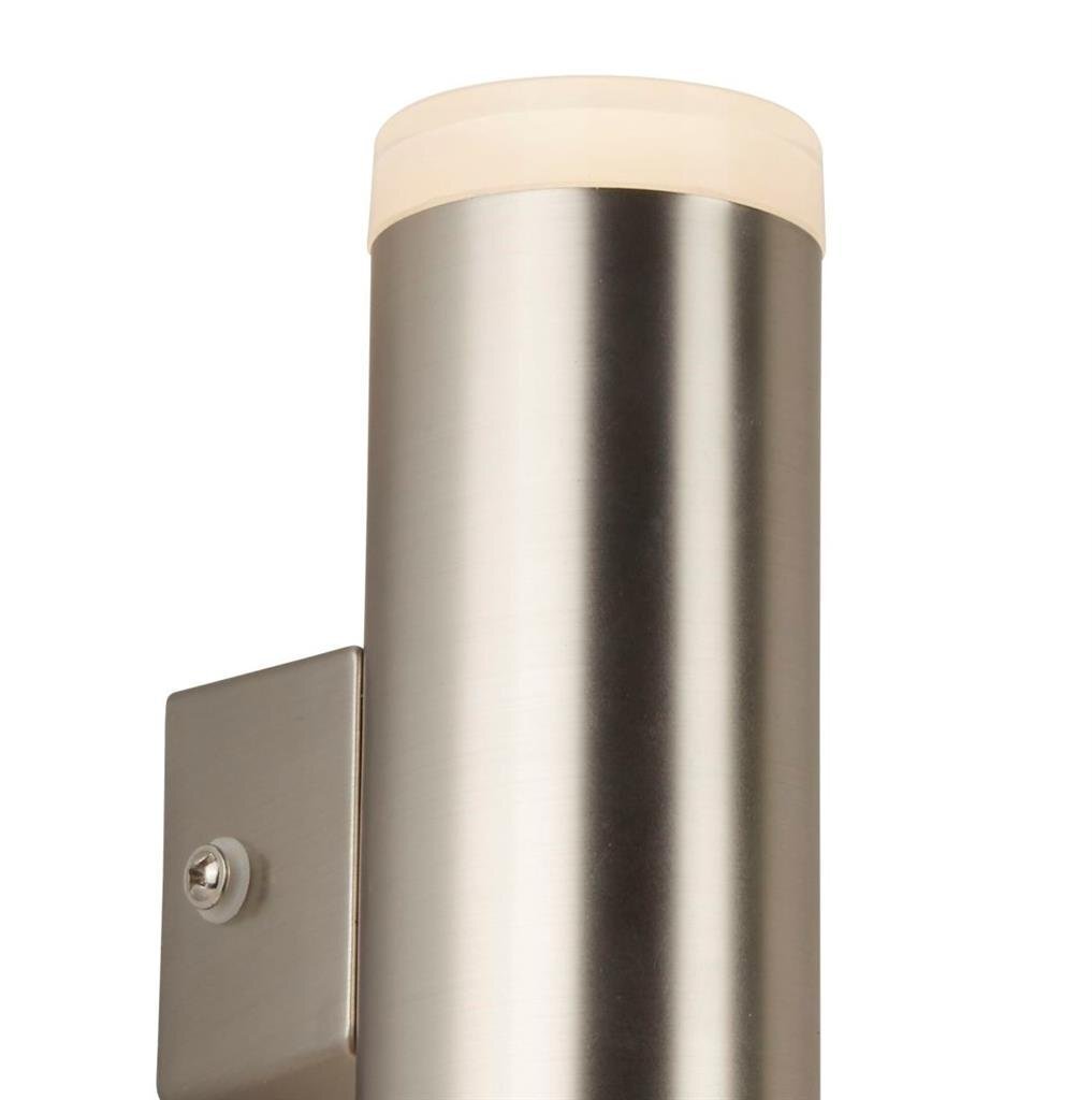 Searchlight Metro Outdoor Glass & Satin Silver Wall Light