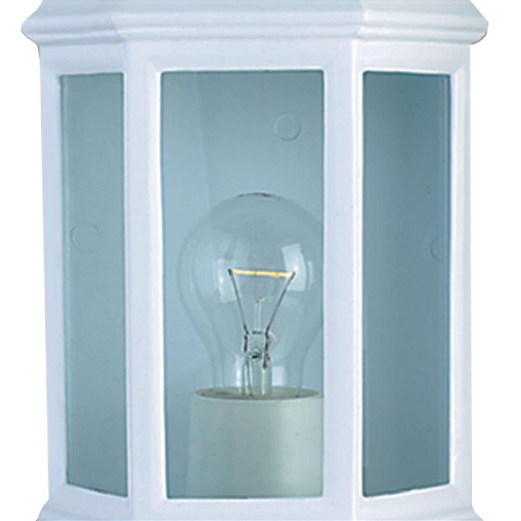 Searchlight Maine Outdoor IP44 White Metal & Glass Wall Light