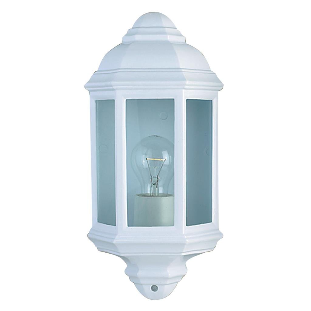 Searchlight Maine Outdoor IP44 White Metal & Glass Wall Light