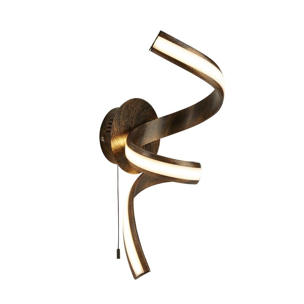 Searchlight Ribbon LED Opal & Gold Twist Wall Light