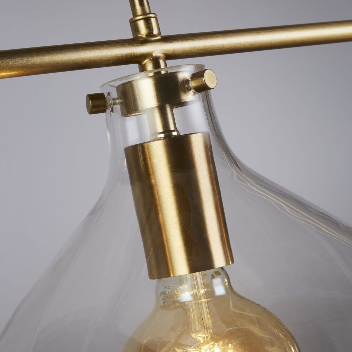 Searchlight Margarita 3 Light Brass Metal & Glass Bar Pendant