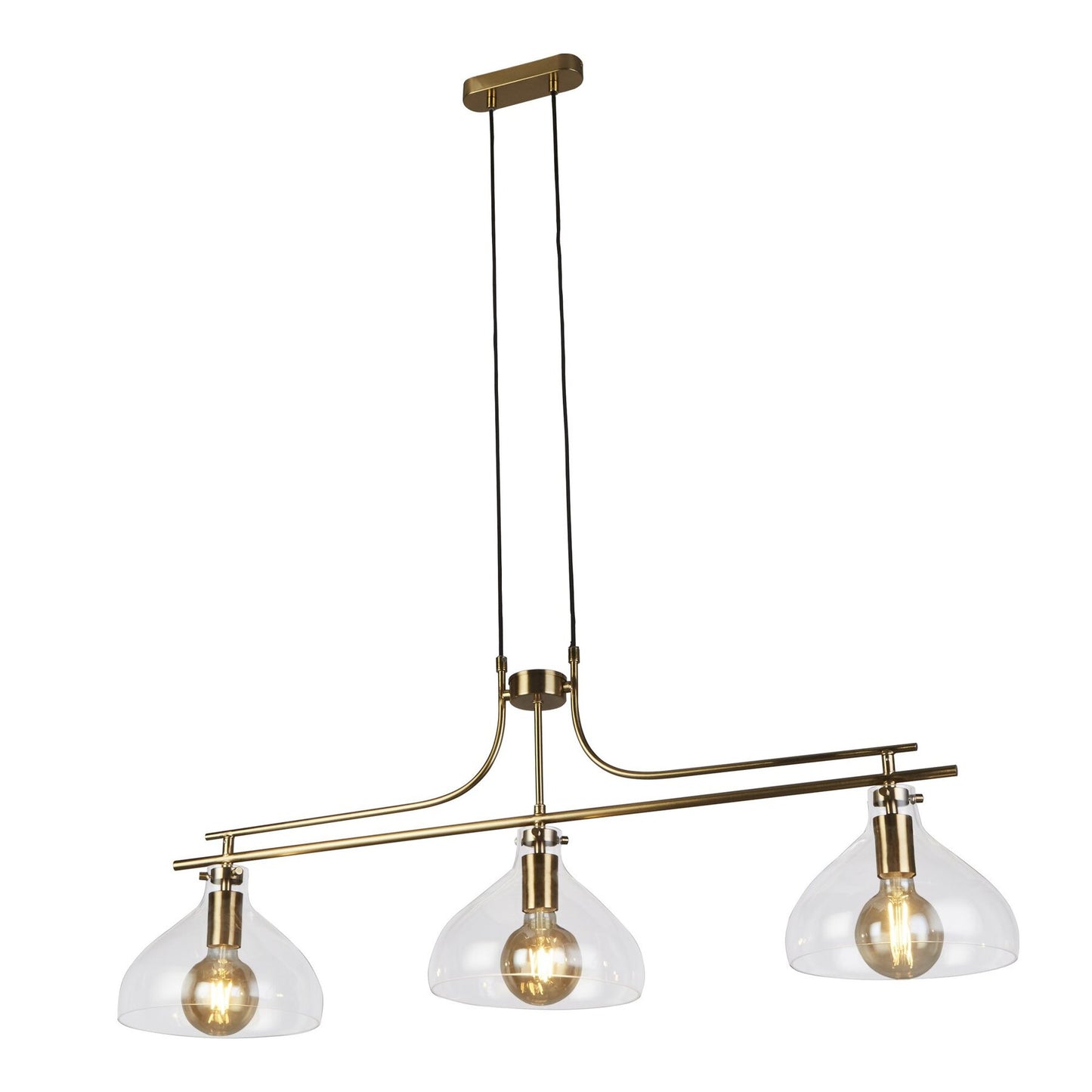Searchlight Margarita 3lt Brass Metal & Glass Bar Pendant