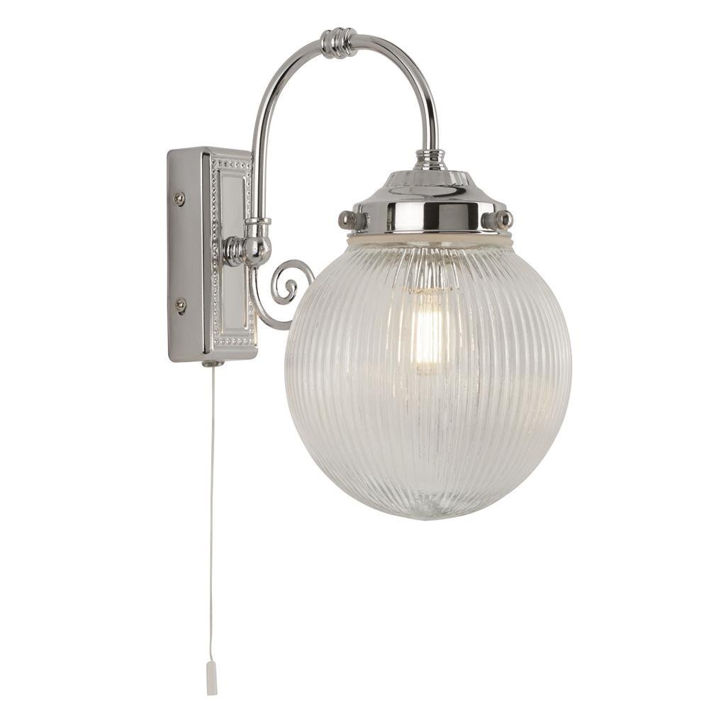 Searchlight Belvue Bathroom IP44 Chrome & Acid Glass Wall Light