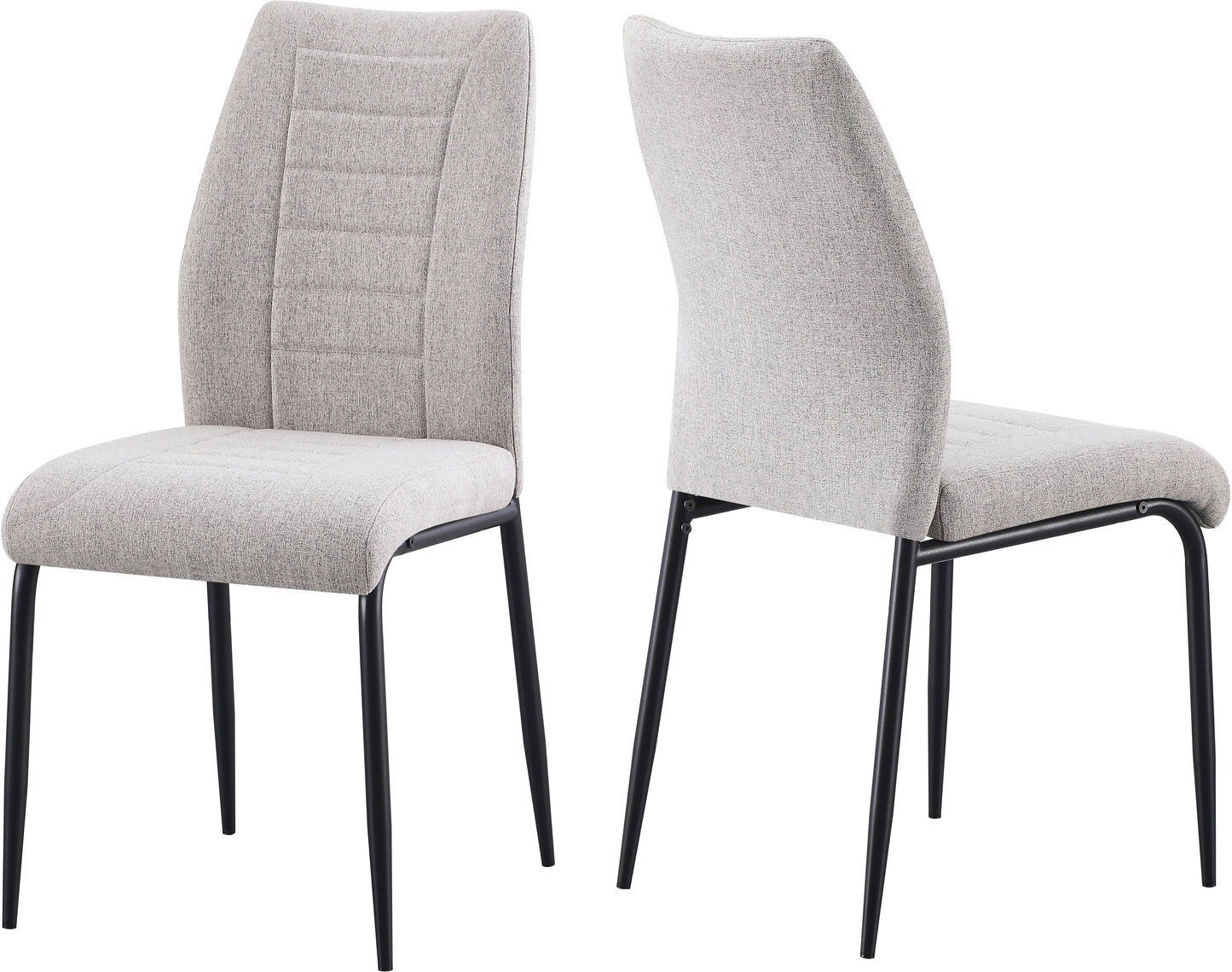 Modena & Chilton Cream/Grey Fabric Dining Set (X4 Chairs)