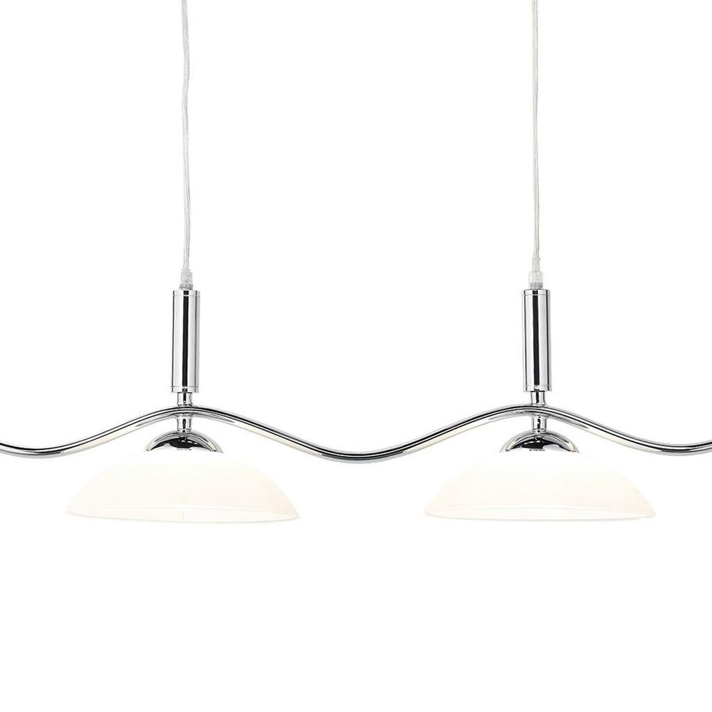 Searchlight Alexis 4lt Chrome & Opal Glass Bar Pendant