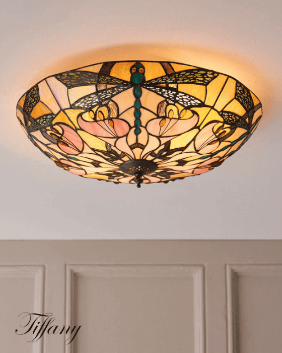 Tiffany Ashton Large 2lt Flush Light