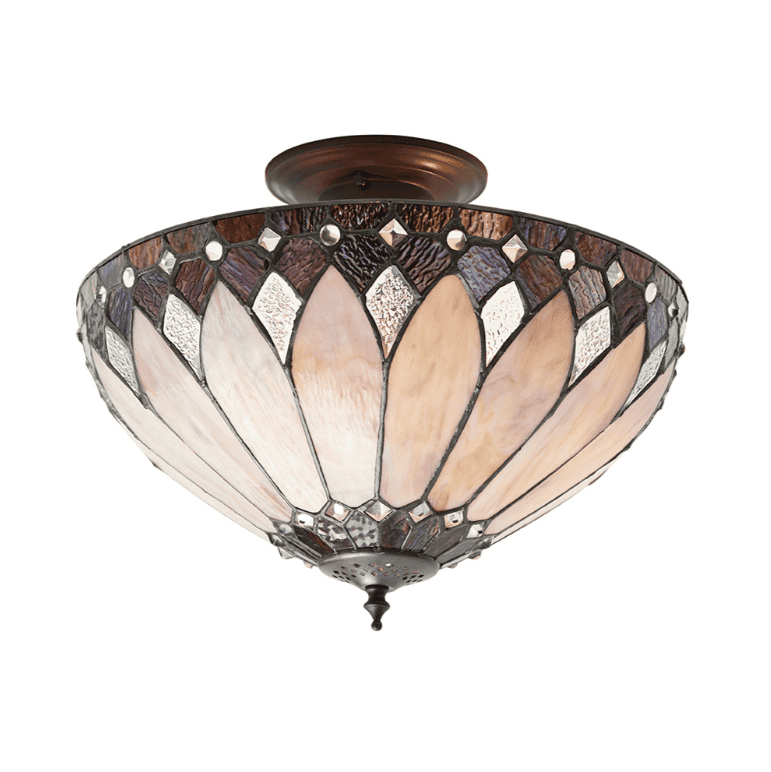 Tiffany Brooklyn 3 Light Medium Semi Flush
