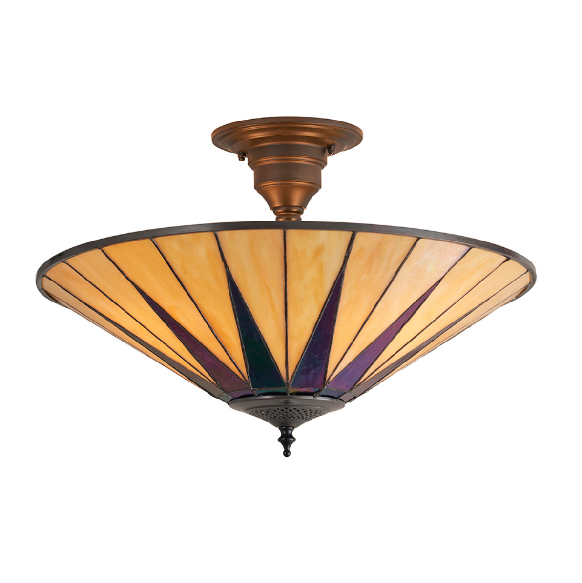 Tiffany Dark Star 3 Light Semi Flush