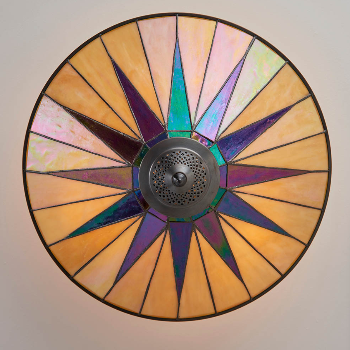 Tiffany Dark Star 3 Light Semi Flush