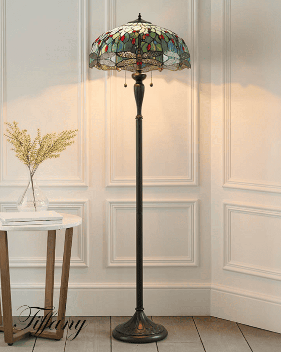 Tiffany Dragonfly Blue Floor Lamp
