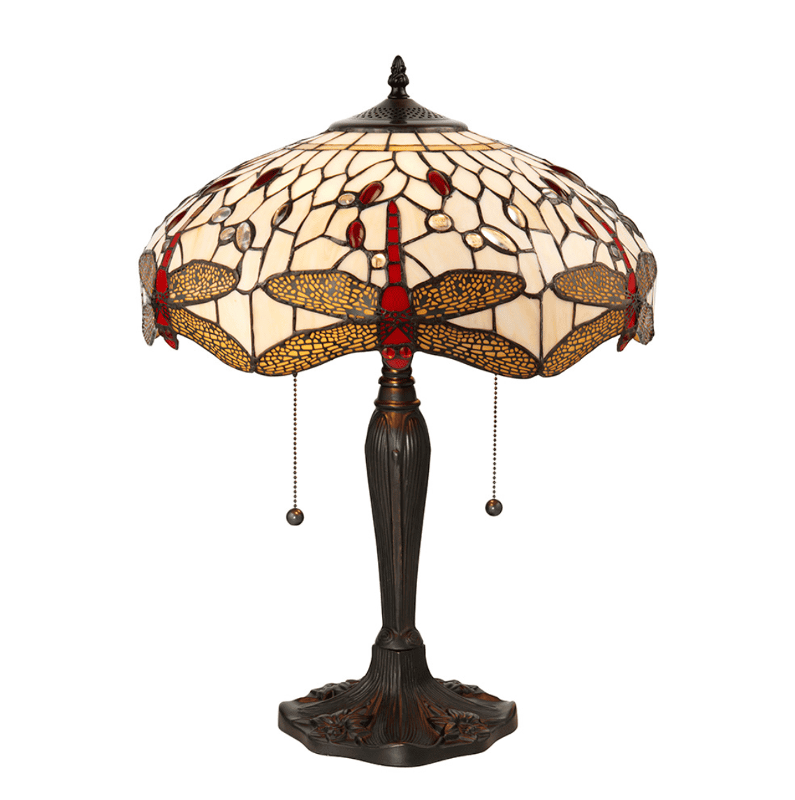 Tiffany Dragonfly Beige Medium Table Lamp
