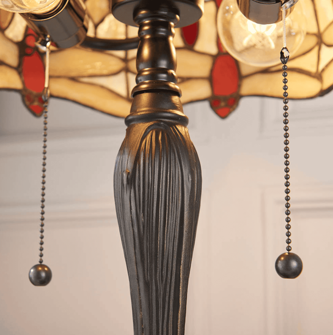Tiffany Dragonfly Beige Small Table Lamp
