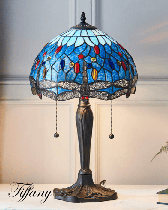 Tiffany Dragonfly Blue Small Lamp
