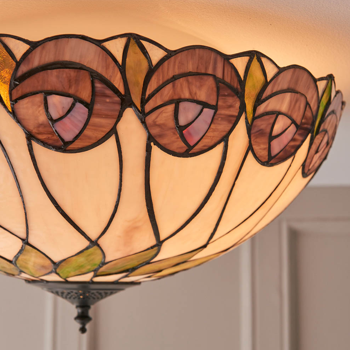 Tiffany Hutchinson 2 Light Large Flush