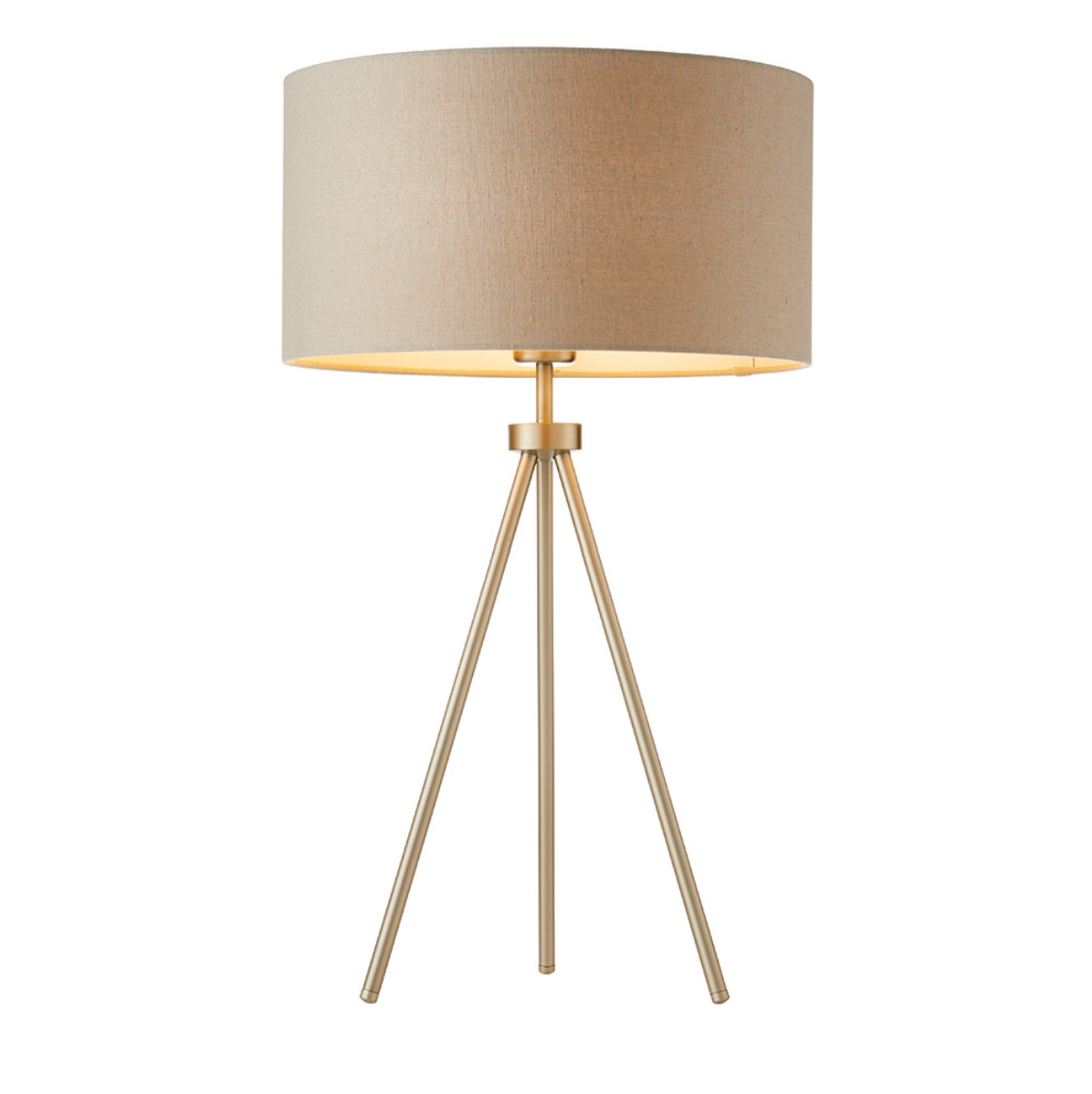 Endon Tripod Grey & Nickel Table Lamp With Shade