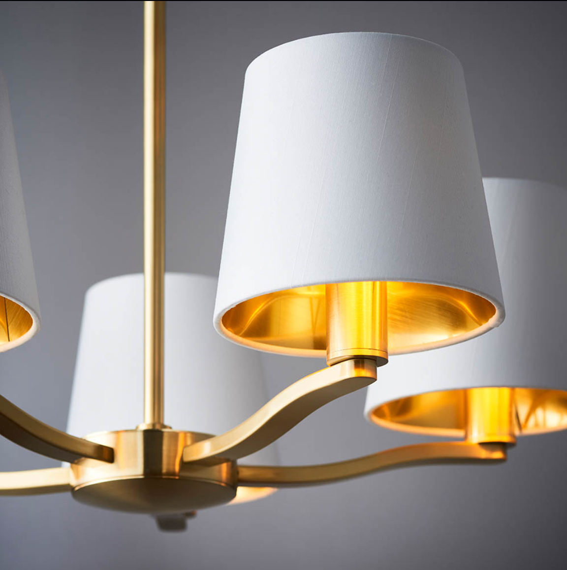 Endon Harvey 5 Light White & Gold Pendant