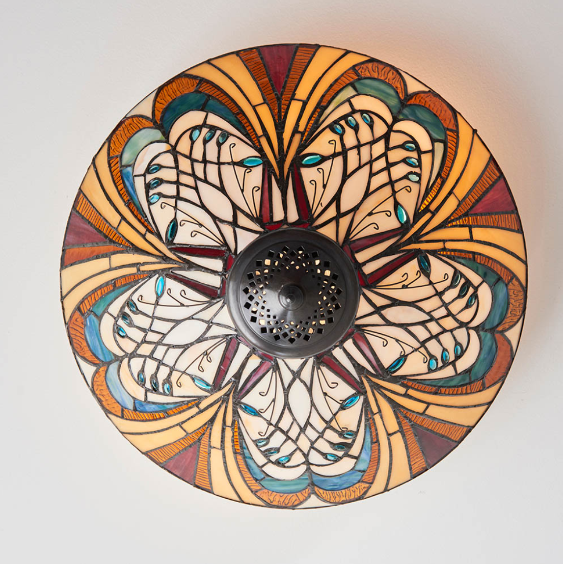 Tiffany Hector 2 Light Medium Flush