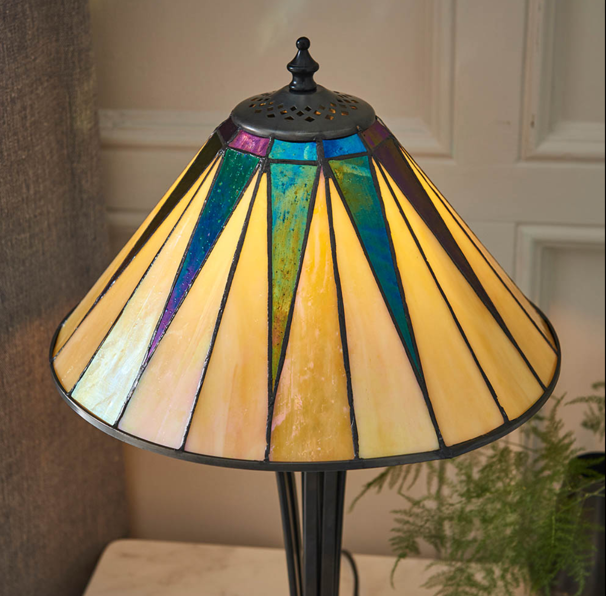 Tiffany Dark Star Small Table Lamp