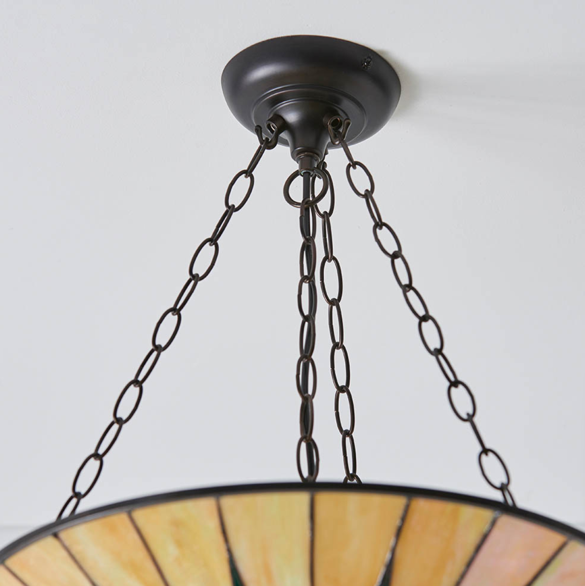 Tiffany Dark Star Large Inverted 3 Light Pendant