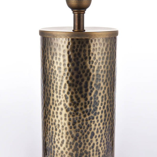 Endon Indara Hammered Bronze Table Lamp with Shade