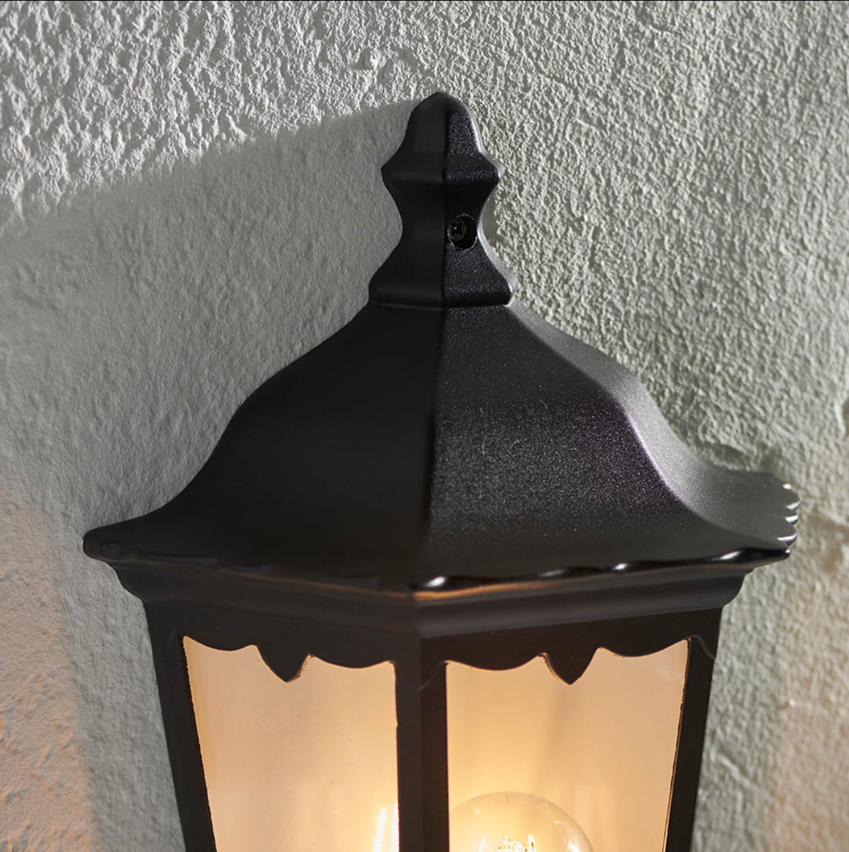 Endon Burford Black IP44 Coach Outdoor Wall Light