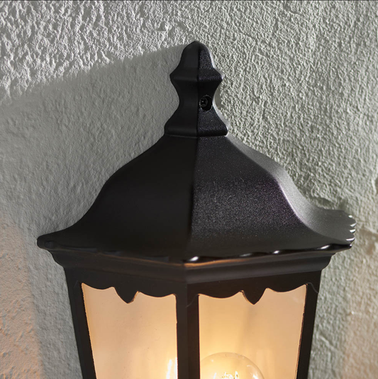 Endon Burford Black IP44 Coach Outdoor Wall Light