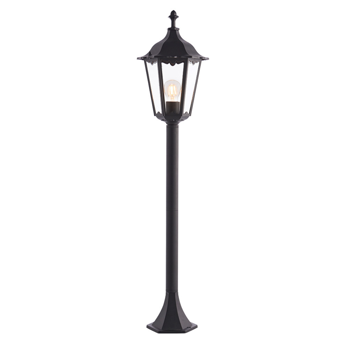 Endon Burford Black Outdoor Bollard